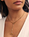 Gold T-Bar Necklace