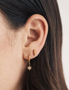 Gold Star Charm Huggie Hoop Earrings