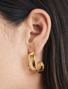 Gold Double Hoop Earrings