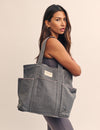 Grey Washed Canvas Tote Bag