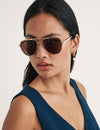 Gold Aviator Amelia Sunglasses