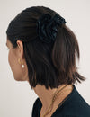 Black Cotton Corsage Scrunchie