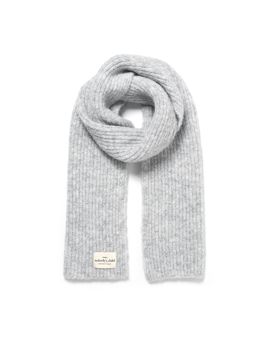 Grey Knitted Scarf