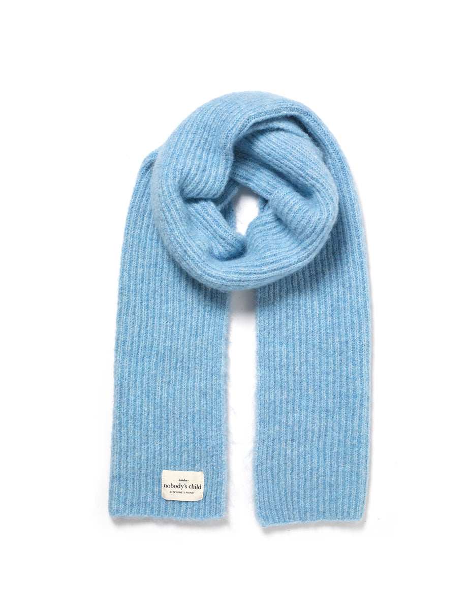 Blue Knitted Scarf