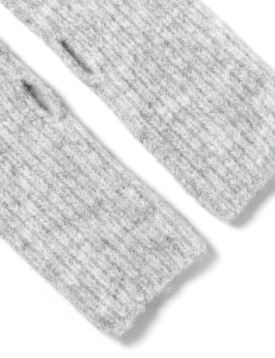 Grey Knitted Wrist Warmers