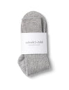 Grey Wool Ribbed Socks