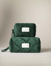 Green Medium Velvet Wash Bag