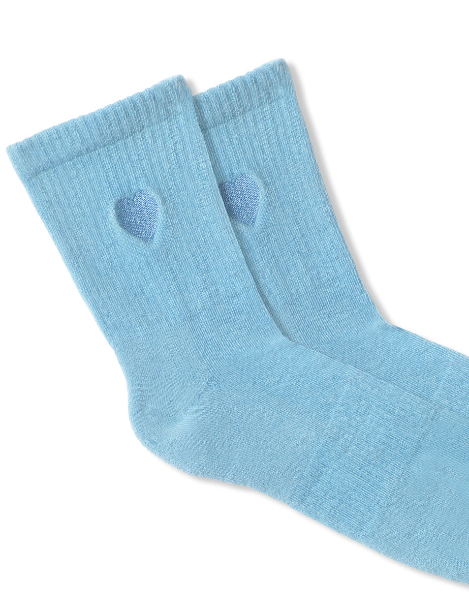 Blue Ribbed Socks