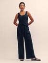 Black Paperbag Waist Trousers