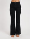 Black Denim Flared Jeans