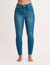 Mid Wash High Rise Skinny Jeans