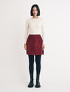 Burgundy Cord Mini Skirt