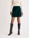 Green Cord Mini Skirt