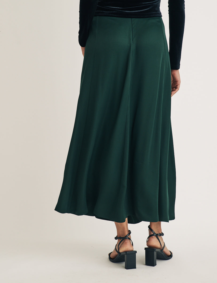 Forest Green Milo Midi Skirt