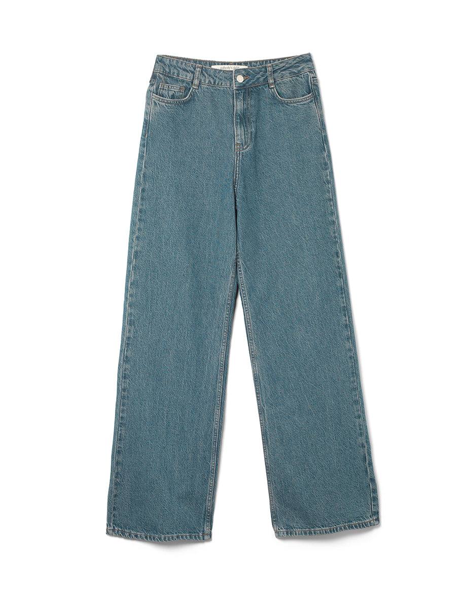 Vintage Mid Wash Wide Leg Jeans