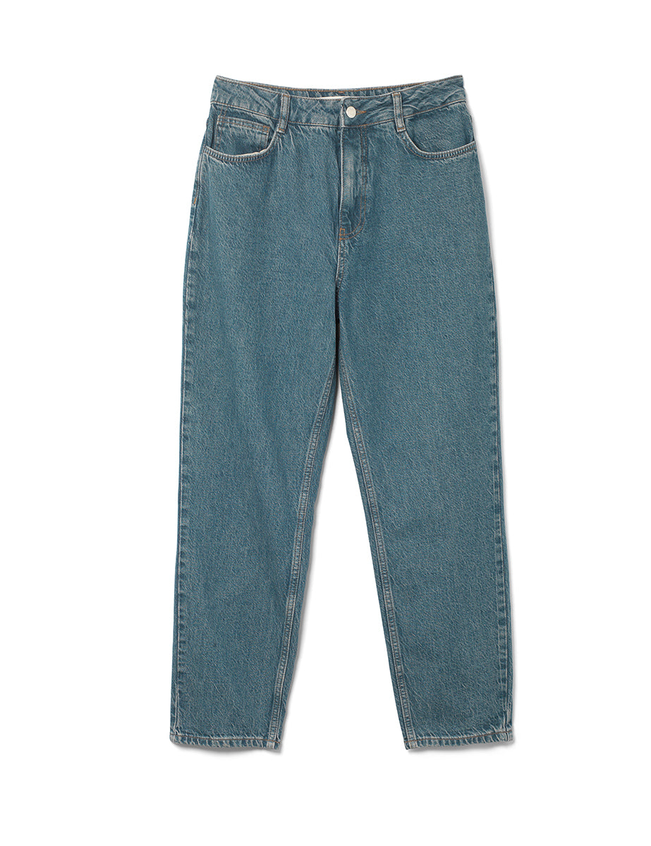 Vintage Mid Wash Slim Straight Leg Jeans