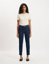 Dark Wash High Rise Slim Leg Jeans