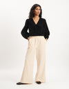 Cream Cord Wide Leg Trousers