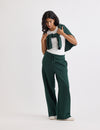 Green Wide Leg Joggers