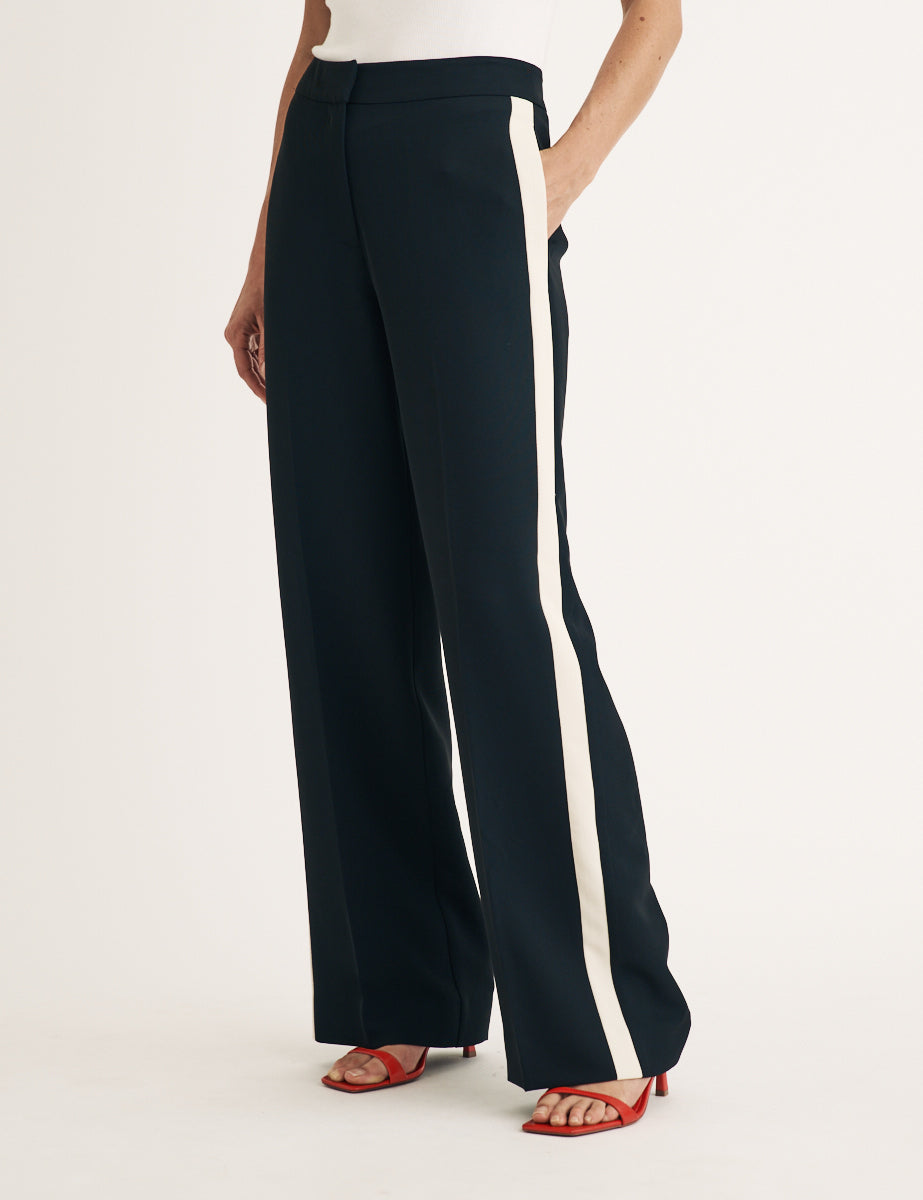 Black Side Stripe Trousers