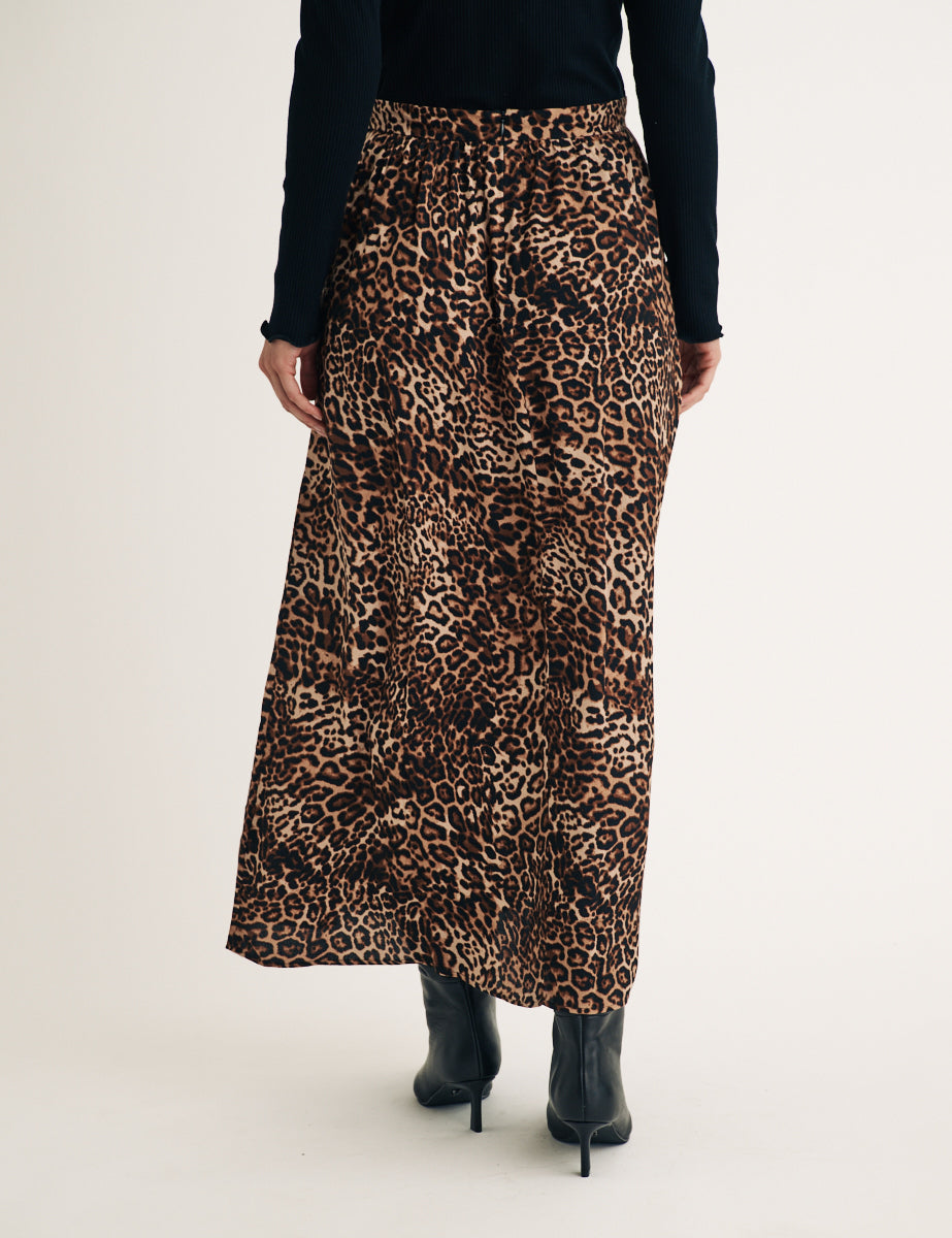 Leopard Print Maxi Skirt