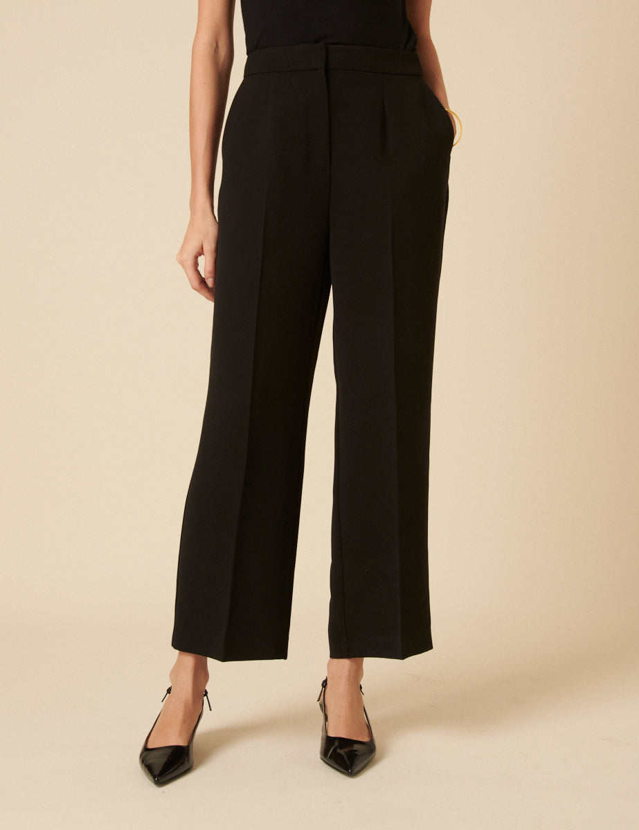 Black Straight Leg Trousers