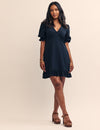 Black V-Neck Delilah Mini Dress