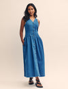 Dark Blue Denim Westbourne Midi Dress