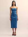 Mid Wash Denim Hampton Midi Dress