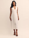 White Button Down Sandra Midi Dress