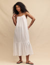 White Strappy Hilda Smock Midi Dress