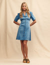 Denim Daisy Collared Mini Dress