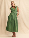 Green A-line Hope Midi Dress