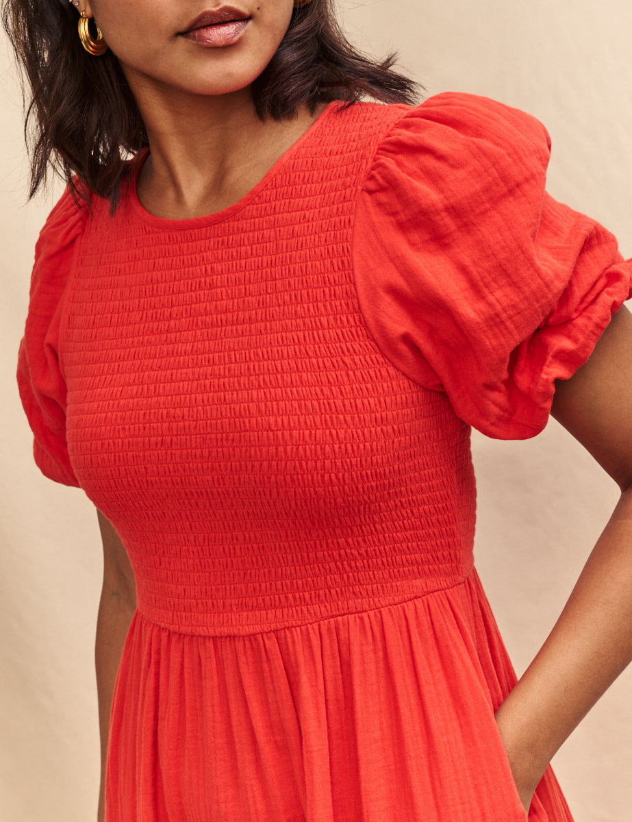 Red Tiered Charlie Midi Dress