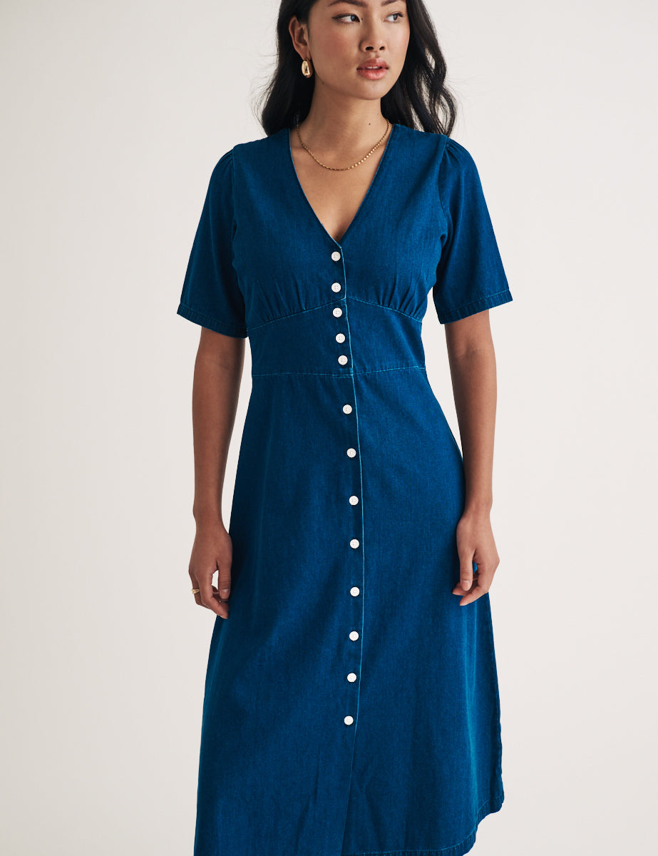 Dark Denim Alexa Midi Dress