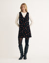 Black Floral Piper Mini Pinafore Dress