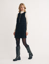 Black Cord Check Zip Through Homerton Mini Dress