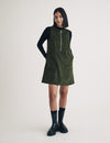 Khaki Cord Homerton Mini Pinafore Dress