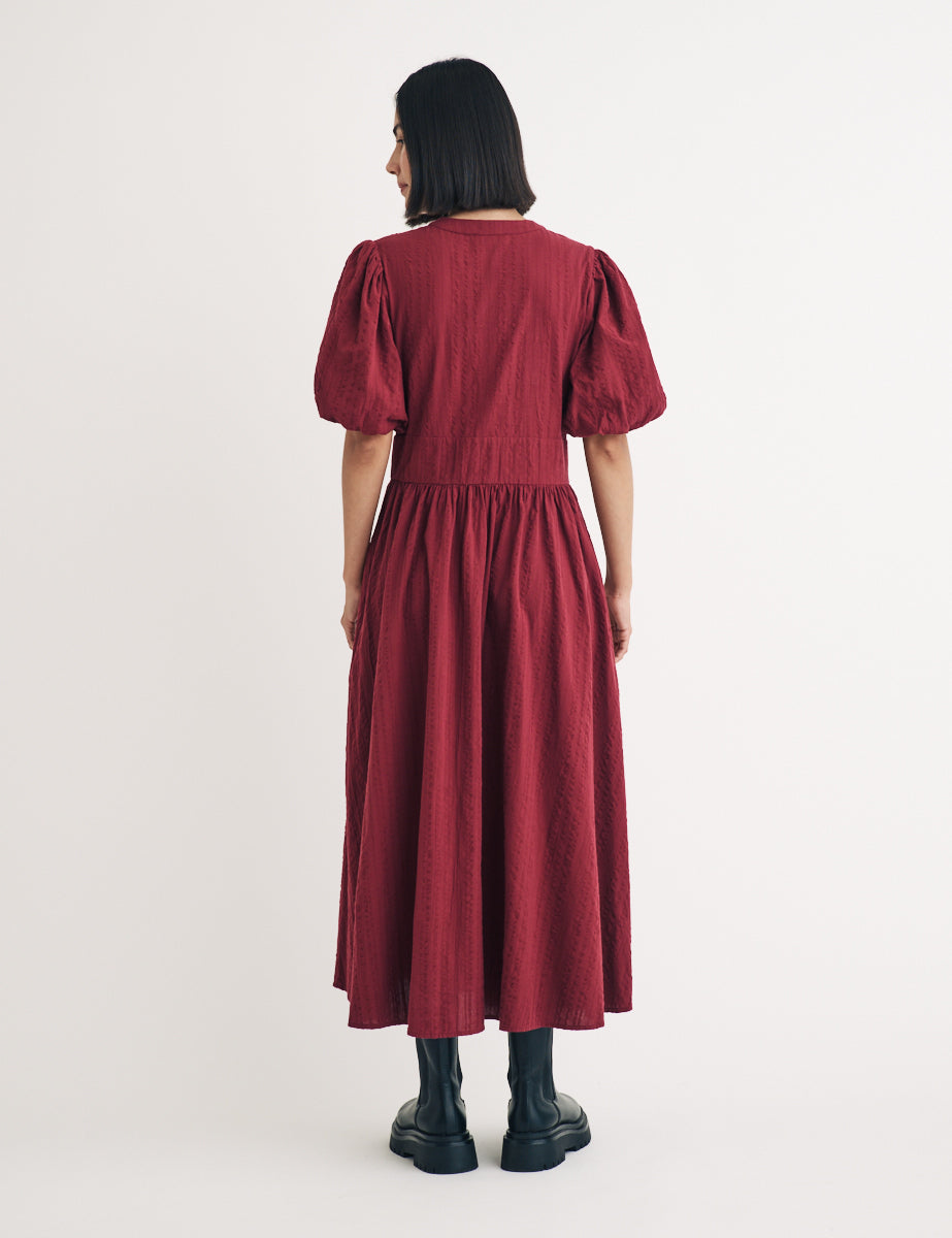 Burgundy Starlight Midi Dress