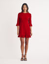 Red Velvet Fleur Mini Dress