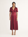 Burgundy Bridesmaid Erin Midi Dress