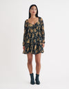 Black Floral Marti Mini Dress