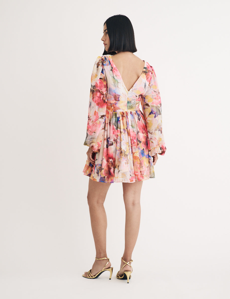 Watercolour Floral Anya Mini Dress