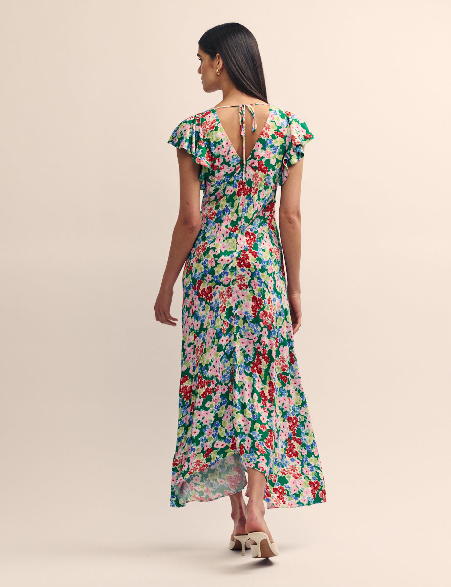 Watercolour Ditsy Floral Loubelle Midi Dress