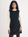 Black Cord Polka Dot Birch Mini Pinafore Dress