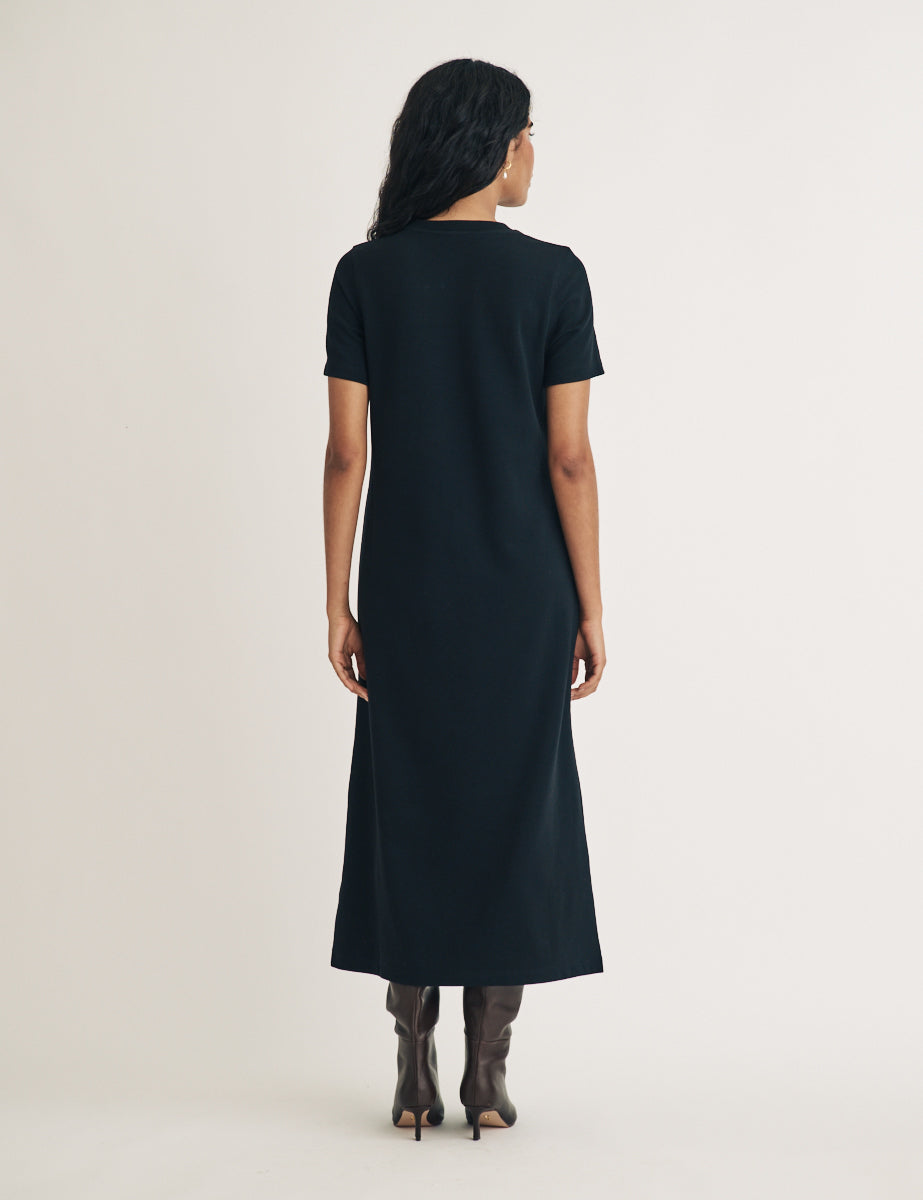 Black Jade Midi T-Shirt Dress