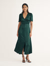 Dark Green Bridesmaid Erin Midi Dress