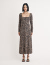 Leopard Print Aidie Midi Dress