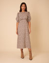 Cream Ditsy Floral Felicia Midi Dress