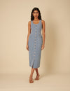 Light Blue Denim Quays Midi Dress